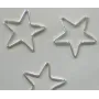 Cuenta Estrella Grande hueca 22mm Plata / Cuentas Metálicas de Latón / Zamak