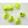 Calavera Metálica Fluor 10*10*6 Amarillo Fluor / Cuentas Metálicas de Latón / Zamak