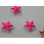 Tachuela estrella 16mm Fuxia fluor / Cuentas Metálicas de Latón / Zamak