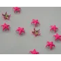 Tachuela estrella 10mm Fuxia fluor / Cuentas Metálicas de Latón / Zamak