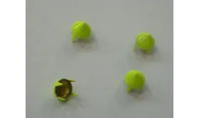 Tachuela cónica 6,5mm amarillo fluor / Cuentas Metálicas de Latón / Zamak