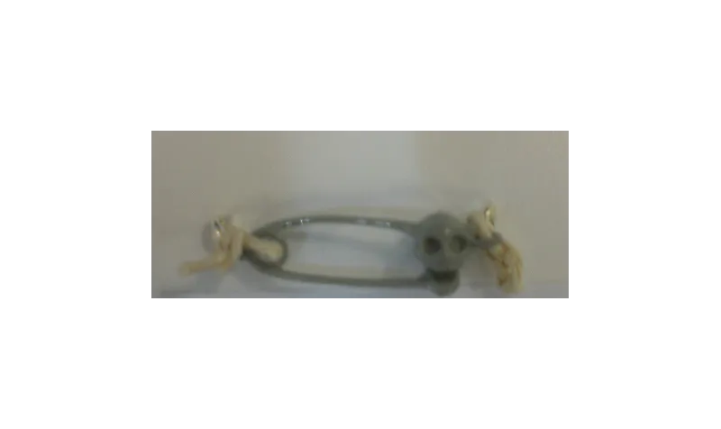 Imperdible calavera 18*5mm Color 4 / Cuentas Metálicas de Latón / Zamak