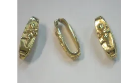 Arandela Ovalada 26*12mm  Oro / Cuentas Metálicas de Latón / Zamak