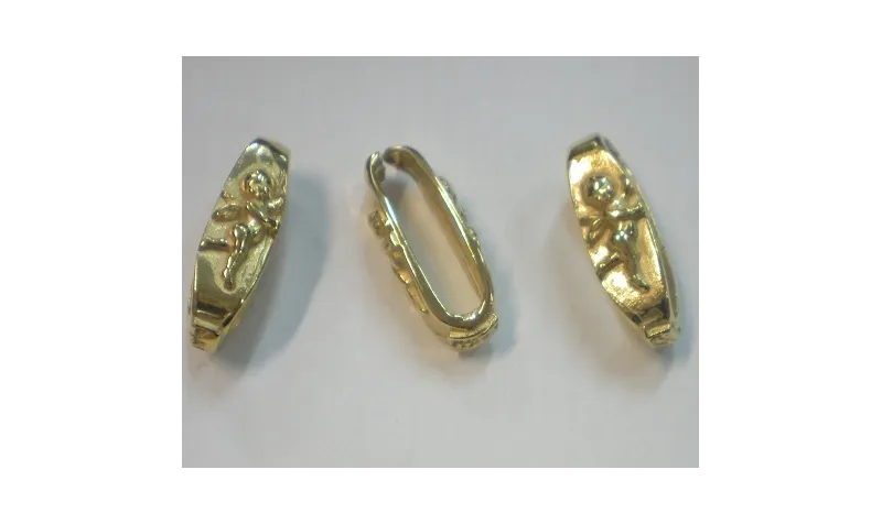 Arandela Ovalada 26*12mm  Oro / Cuentas Metálicas de Latón / Zamak