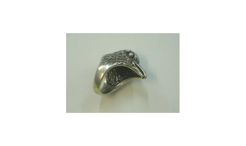 Anillo Regaliz Cabeza Pájaro P.Vieja / Cuentas Metálicas de Latón / Zamak