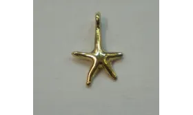 Cuenta Estrella de Mar 15*10mm Oro / Cuentas Metálicas de Latón / Zamak