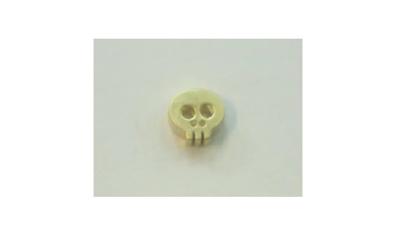 Calavera 5*5*3mm Oro / Cuentas Metálicas de Latón / Zamak