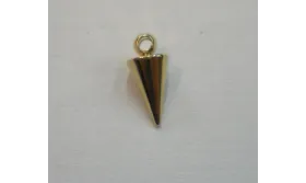 Péndulo en punta 10mm*5mm  Oro / Cuentas Metálicas de Latón / Zamak