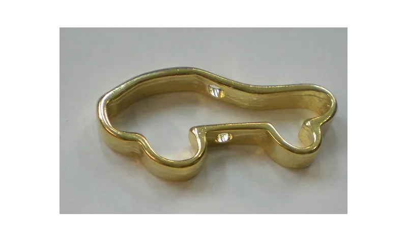 Coche llavero Oro  55mm largo / Cuentas Metálicas de Latón / Zamak