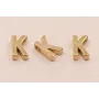 Letra K 7*6*2 Oro / Cuentas Metálicas de Latón / Zamak