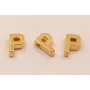 Letra P 7*6*2 Oro / Cuentas Metálicas de Latón / Zamak