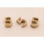 Pieza Número 5 7*6*2 Oro / Cuentas Metálicas de Latón / Zamak