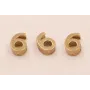 Pieza Número 6 7*6*2 Oro / Cuentas Metálicas de Latón / Zamak