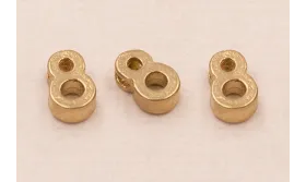 Pieza Número 8 7*6*2 Oro / Cuentas Metálicas de Latón / Zamak
