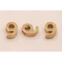 Pieza Número 9 7*6*2 Oro / Cuentas Metálicas de Latón / Zamak