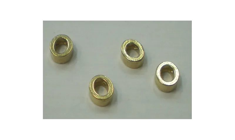 Pieza Número 0 7*6*2 Oro / Cuentas Metálicas de Latón / Zamak