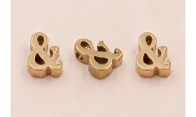 Pieza Símbolo & 7*6*2 Oro / Cuentas Metálicas de Latón / Zamak