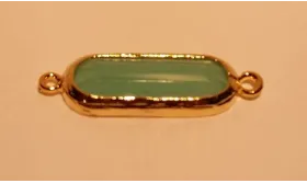 Cristal 16*5mm doble Aro Opal Agua / Cuentas Metálicas de Latón / Zamak