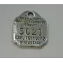 Chapa San Bernardino 20*20 Plata Vieja / Cuentas Metálicas de Latón / Zamak