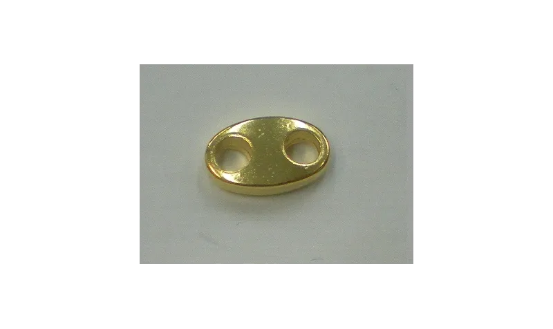 Calabrote 13mm long Oro / Cuentas Metálicas de Latón / Zamak