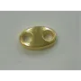 Calabrote 13mm long Oro / Cuentas Metálicas de Latón / Zamak