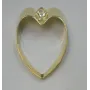 Colgante Corazón 37*24mm Oro / Cuentas Metálicas de Latón / Zamak