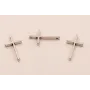 Cruz 23*13*3 Plata Vieja / Cuentas Metálicas de Latón / Zamak