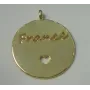 Medalla France 25mm Dorada / Cuentas Metálicas de Latón / Zamak
