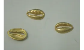 Pieza Conchita de Mar 10*8mm Oro Mate / Cuentas Metálicas de Latón / Zamak
