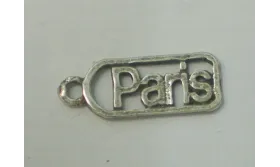 Colgante Paris 19*8mm P.Vieja / Cuentas Metálicas de Latón / Zamak