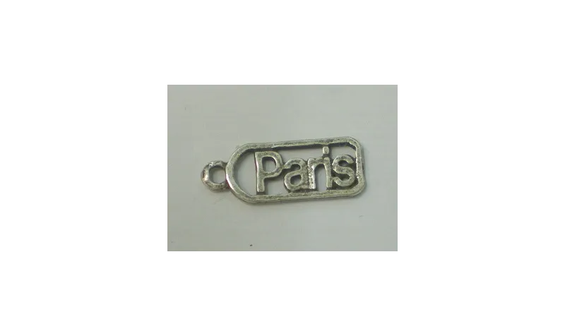 Colgante Paris 19*8mm P.Vieja / Cuentas Metálicas de Latón / Zamak