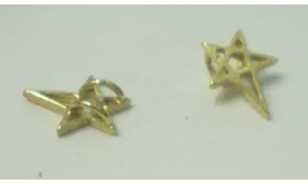 Estrella 11*10mm Dorada / Cuentas Metálicas de Latón / Zamak