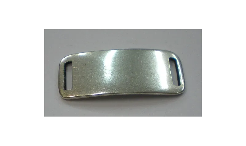 Placa rectangular 38*16 ranura de 10mm p.Vieja / Cuentas Metálicas de Latón / Zamak