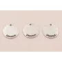 Medalla 20mm "Mama" Plata vieja / Cuentas Metálicas de Latón / Zamak