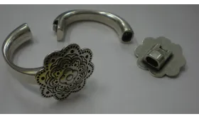 Pedia pulsera iman Plata Vieja / Bases de Pulseras de Latón / Zamak