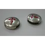 Disco cuero plano 13mm Asturias / Cuentas Metálicas de Latón / Zamak