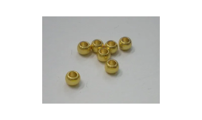 Bola agujero 2mm interior  Oro Mate / Cuentas Metálicas de Latón / Zamak