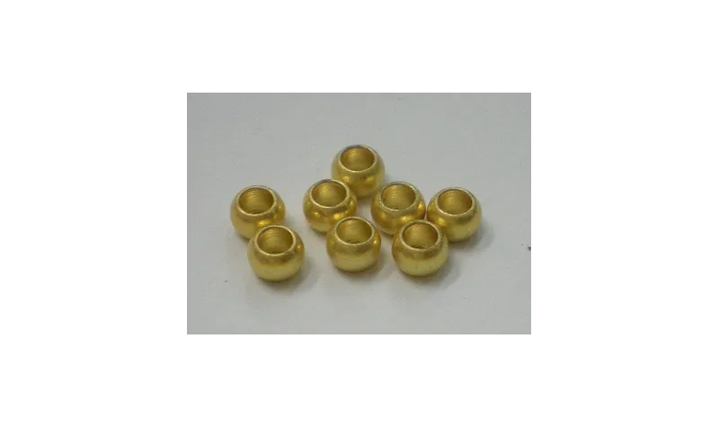 Bola agujero 3mm interior  Oro Mate / Cuentas Metálicas de Latón / Zamak
