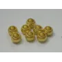 Bola agujero 3mm interior  Oro Mate / Cuentas Metálicas de Latón / Zamak