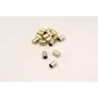 Cilindro terminal para 2mm interior ORO / Cuentas Metálicas de Latón / Zamak