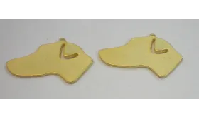 Cabeza Perro oreja levantada 20*30mm Oro Mate / Cuentas Metálicas de Latón / Zamak