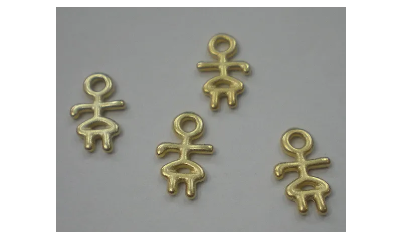 Dibujo niña 14*8mm O.Mate / Cuentas Metálicas de Latón / Zamak