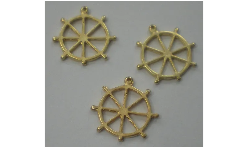 Timón 18mm diametro O.Mate / Cuentas Metálicas de Latón / Zamak