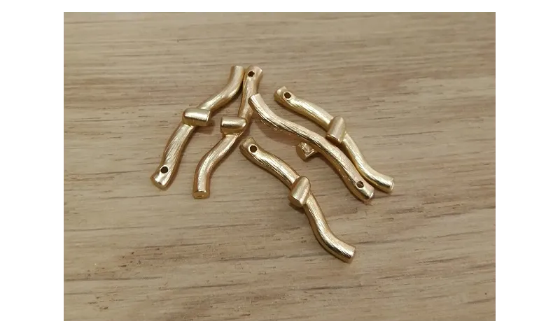 rama coral 20mm O.Mate / Cuentas Metálicas de Latón / Zamak