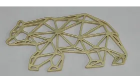 Oso Aristas Oro / Cuentas Metálicas de Latón / Zamak