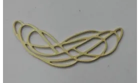 Pieza trazada Oro 42*20mm / Cuentas Metálicas de Latón / Zamak