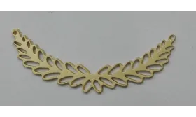 Pieza labrada Oro 50*8 / Cuentas Metálicas de Latón / Zamak