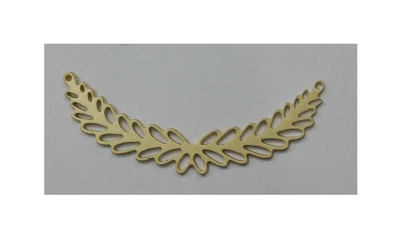 Pieza labrada Oro 50*8 / Cuentas Metálicas de Latón / Zamak