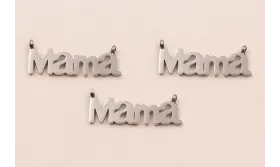 Pieza MAMA ACERO INOXIDABLE 27*5mm / Cuentas Metálicas de Acero Inoxidable