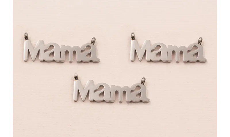 Pieza MAMA ACERO INOXIDABLE 27*5mm / Cuentas Metálicas de Acero Inoxidable